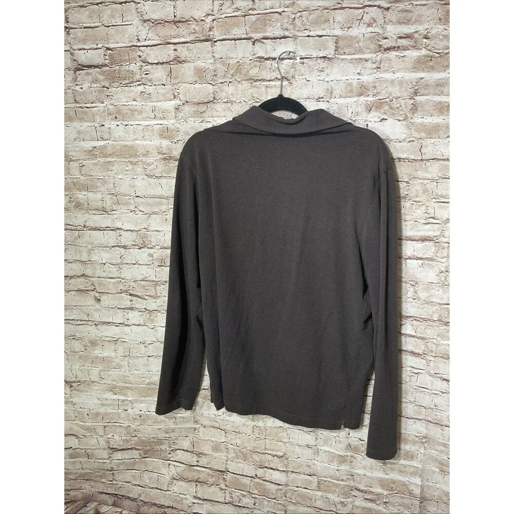 Banana Republic Men’s Pullover Size M  Brown Knit Cotton Lycra  Long Sleeves